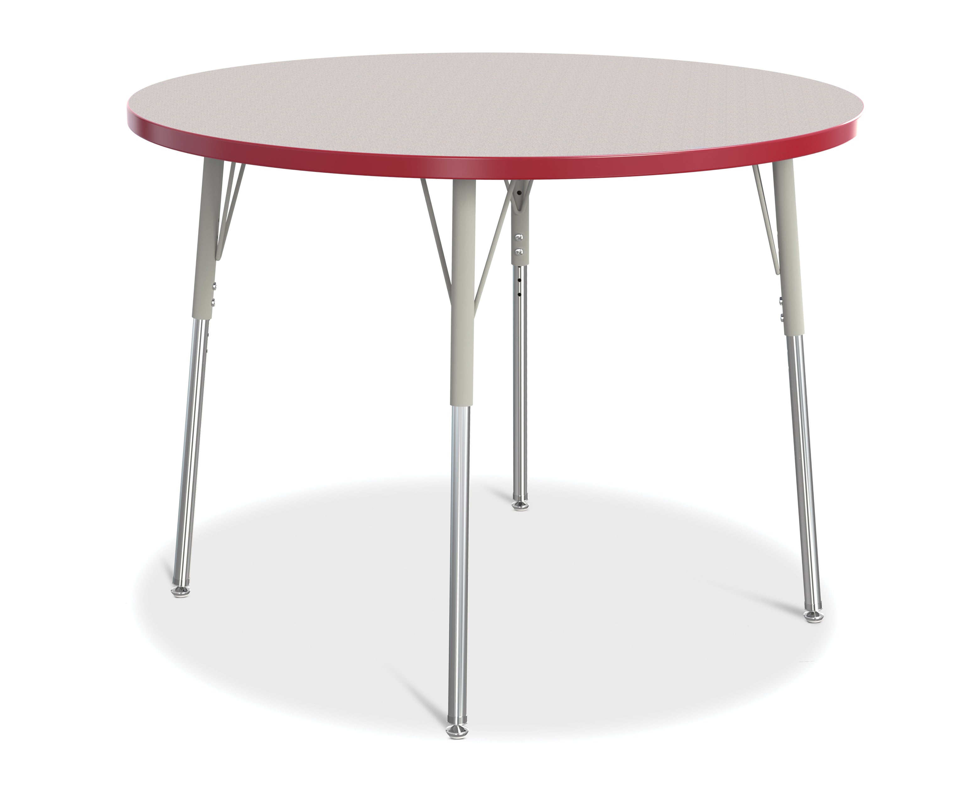 Berries® Round Activity Table - 42" Diameter, A-height - Freckled Gray/Red/Gray
