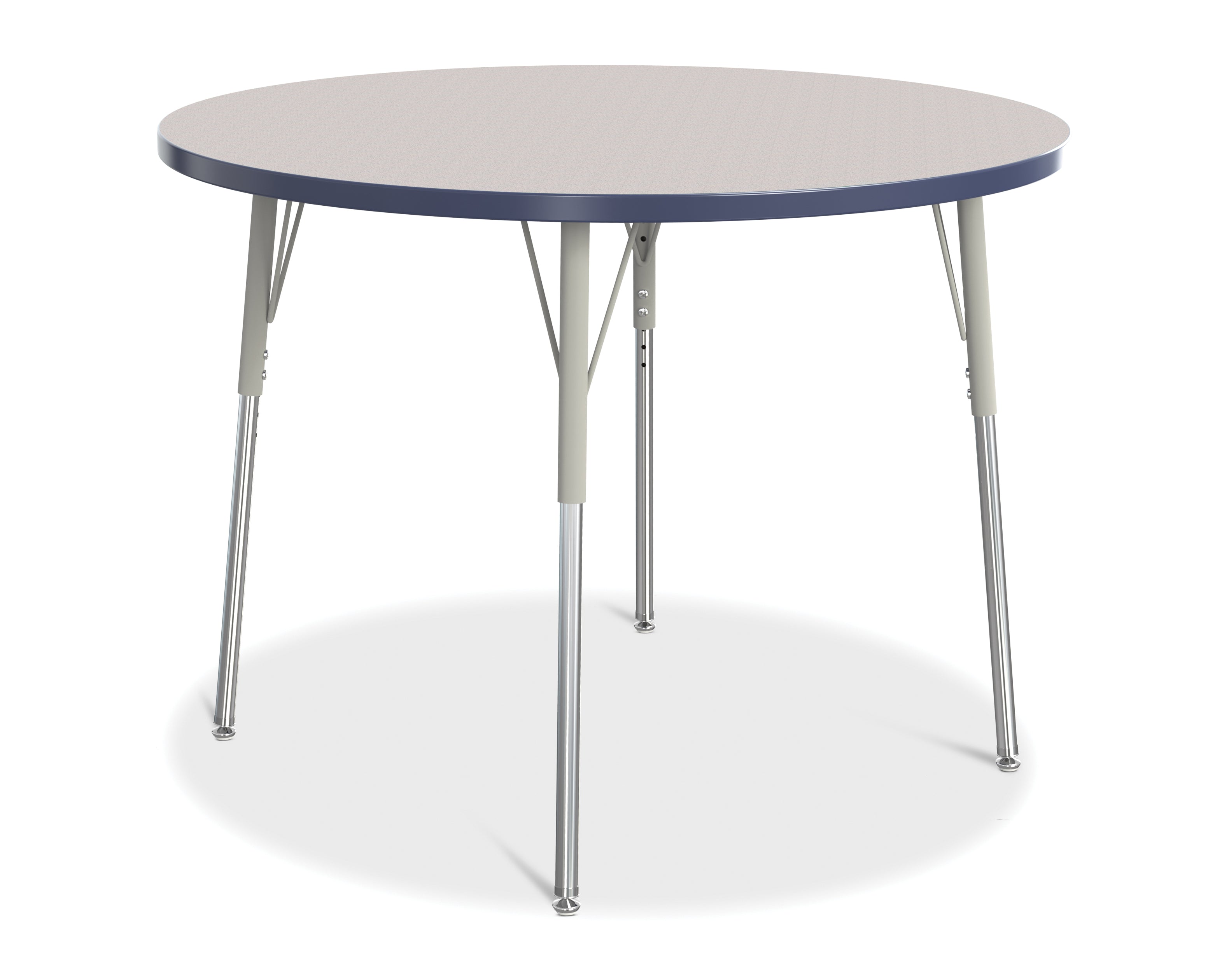 Berries® Round Activity Table - 42" Diameter, A-height - Freckled Gray/Navy/Gray
