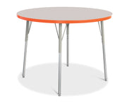 Berries® Round Activity Table - 42" Diameter, A-height - Freckled Gray/Orange/Gray