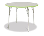 Berries® Round Activity Table - 42" Diameter, A-height - Freckled Gray/Key Lime/Gray
