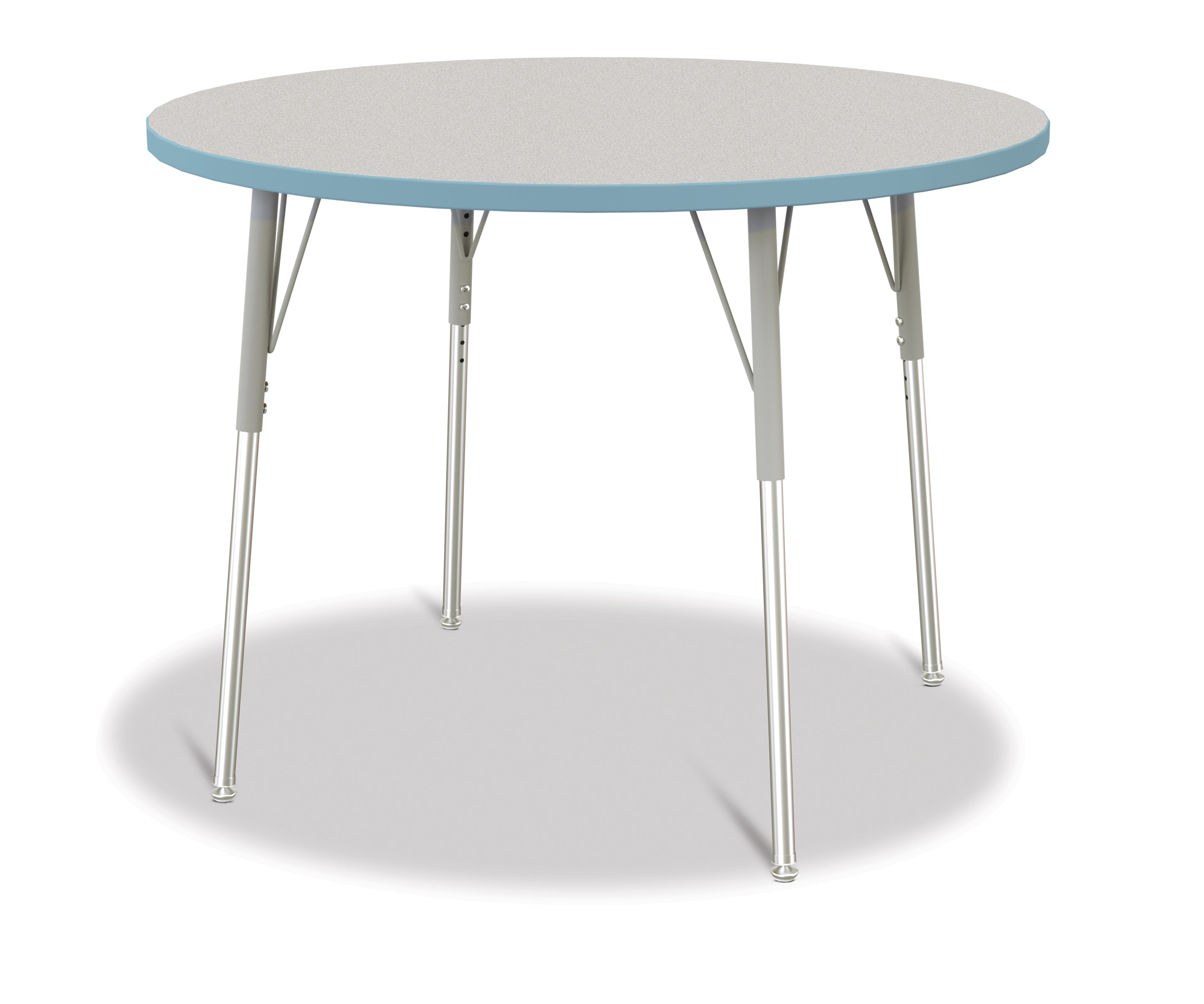 Berries® Round Activity Table - 42" Diameter, A-height - Freckled Gray/Coastal Blue/Gray