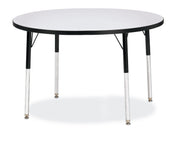 Berries® Round Activity Table - 42" Diameter, A-height - Freckled Gray/Black/Black