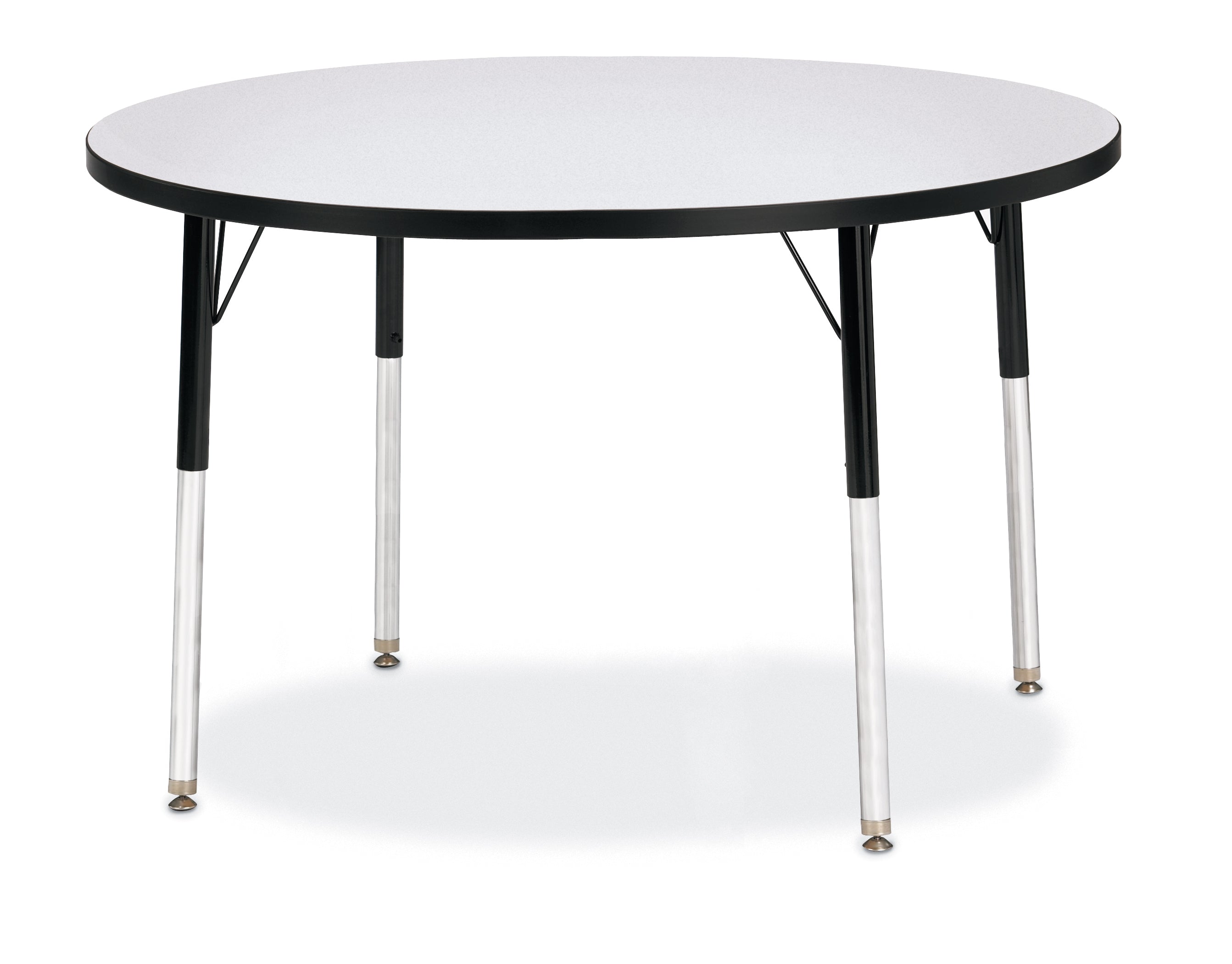 Berries® Round Activity Table - 42" Diameter, A-height - Freckled Gray/Black/Black
