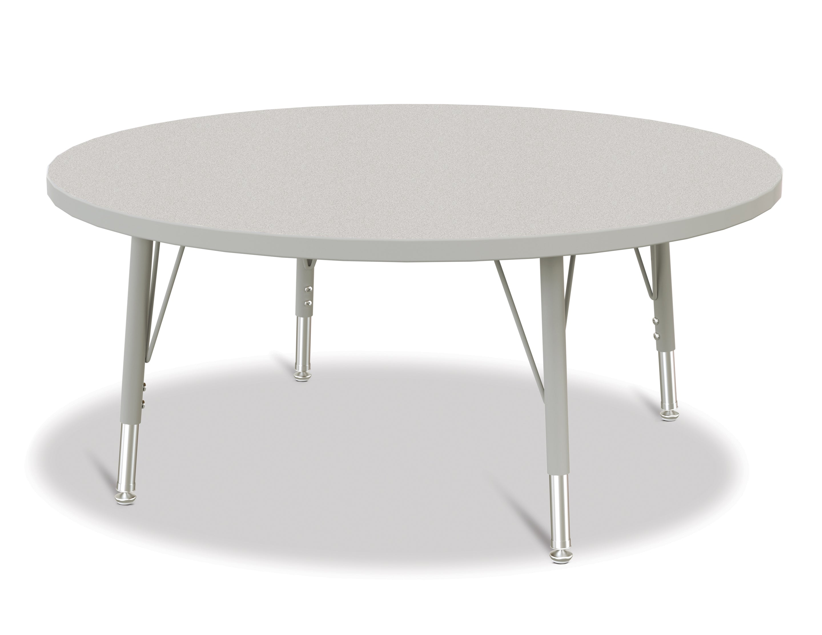 Berries® Round Activity Table - 42" Diameter, E-height - Freckled Gray/Gray/Gray