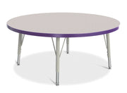 Berries® Round Activity Table - 42" Diameter, E-height - Freckled Gray/Purple/Gray
