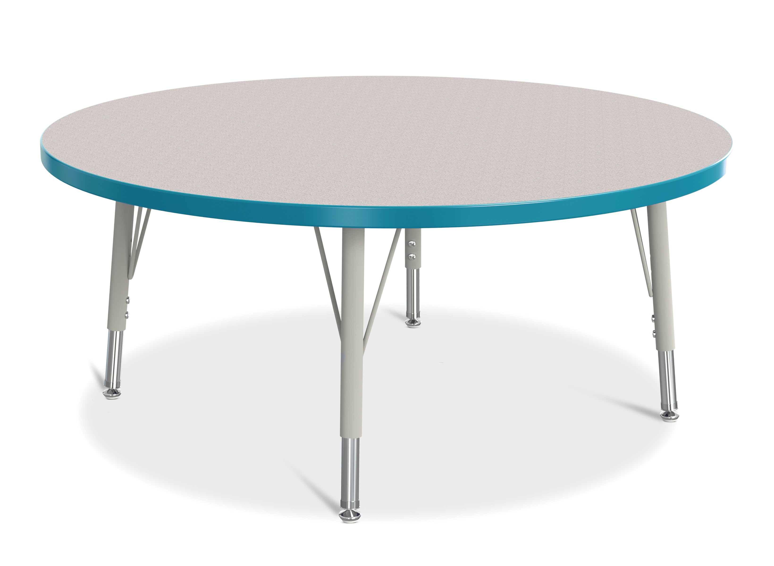 Berries® Round Activity Table - 42" Diameter, E-height - Freckled Gray/Teal/Gray