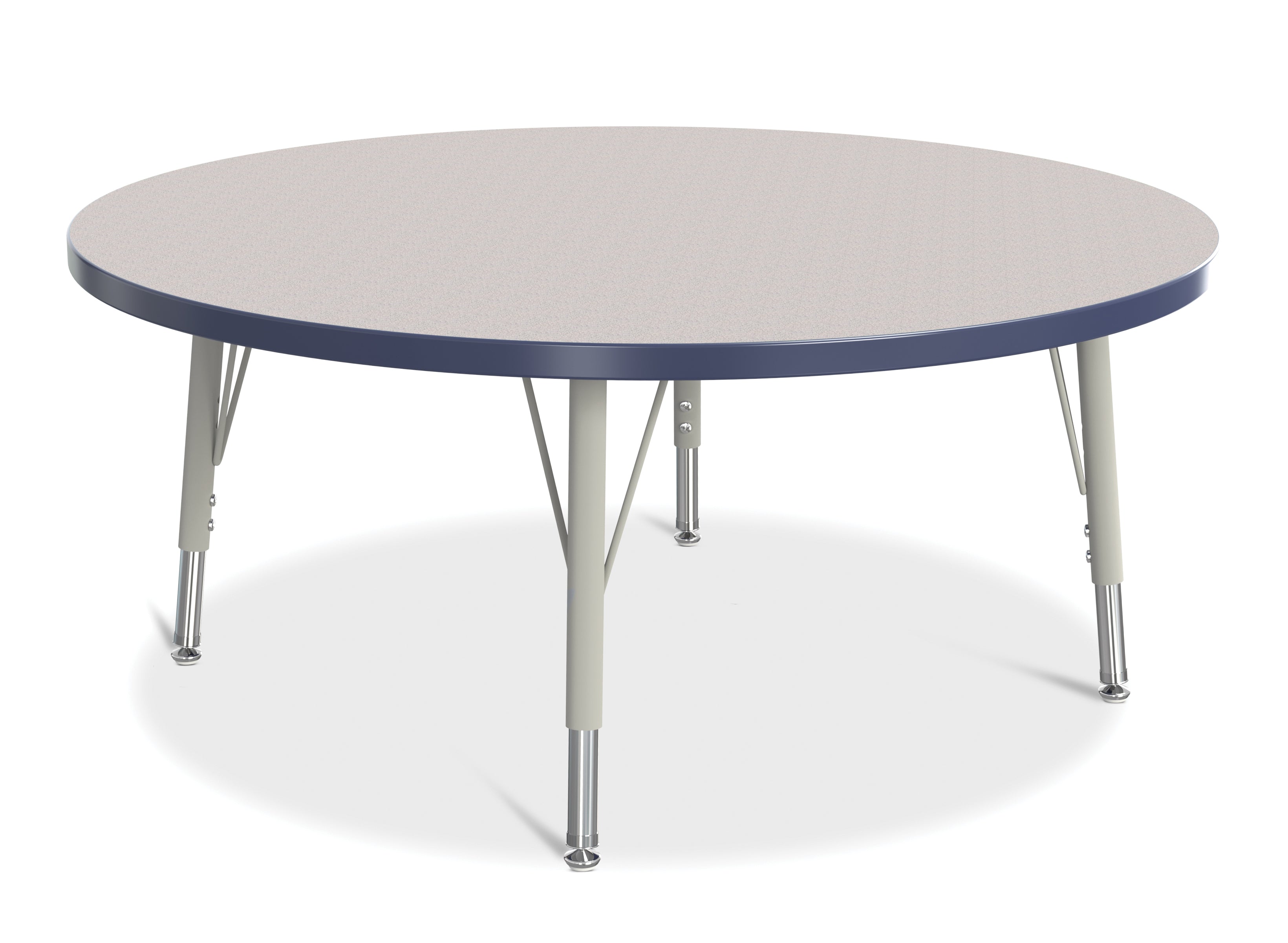 Berries® Round Activity Table - 42" Diameter, E-height - Freckled Gray/Navy/Gray
