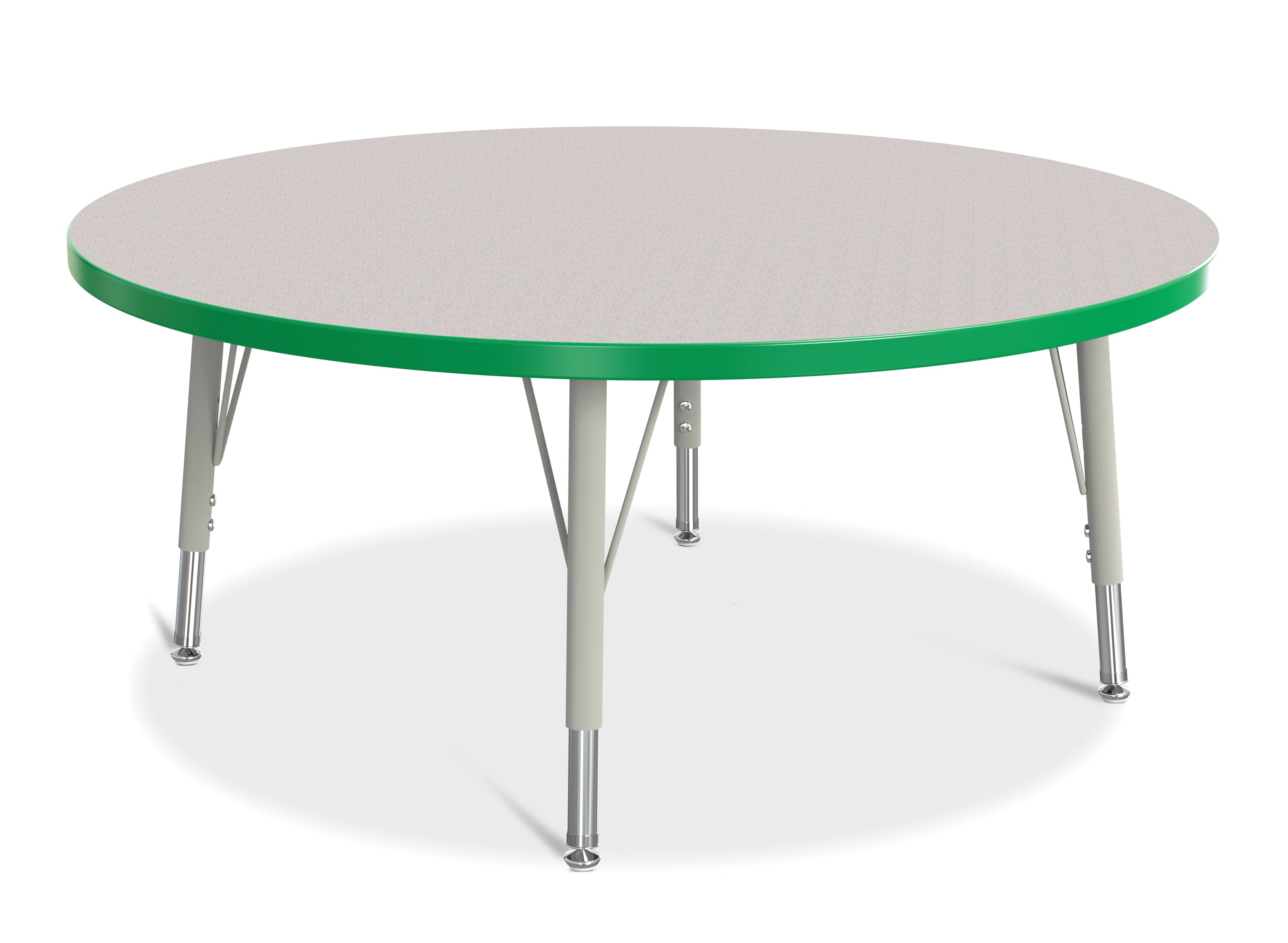 Berries® Round Activity Table - 42" Diameter, E-height - Freckled Gray/Green/Gray
