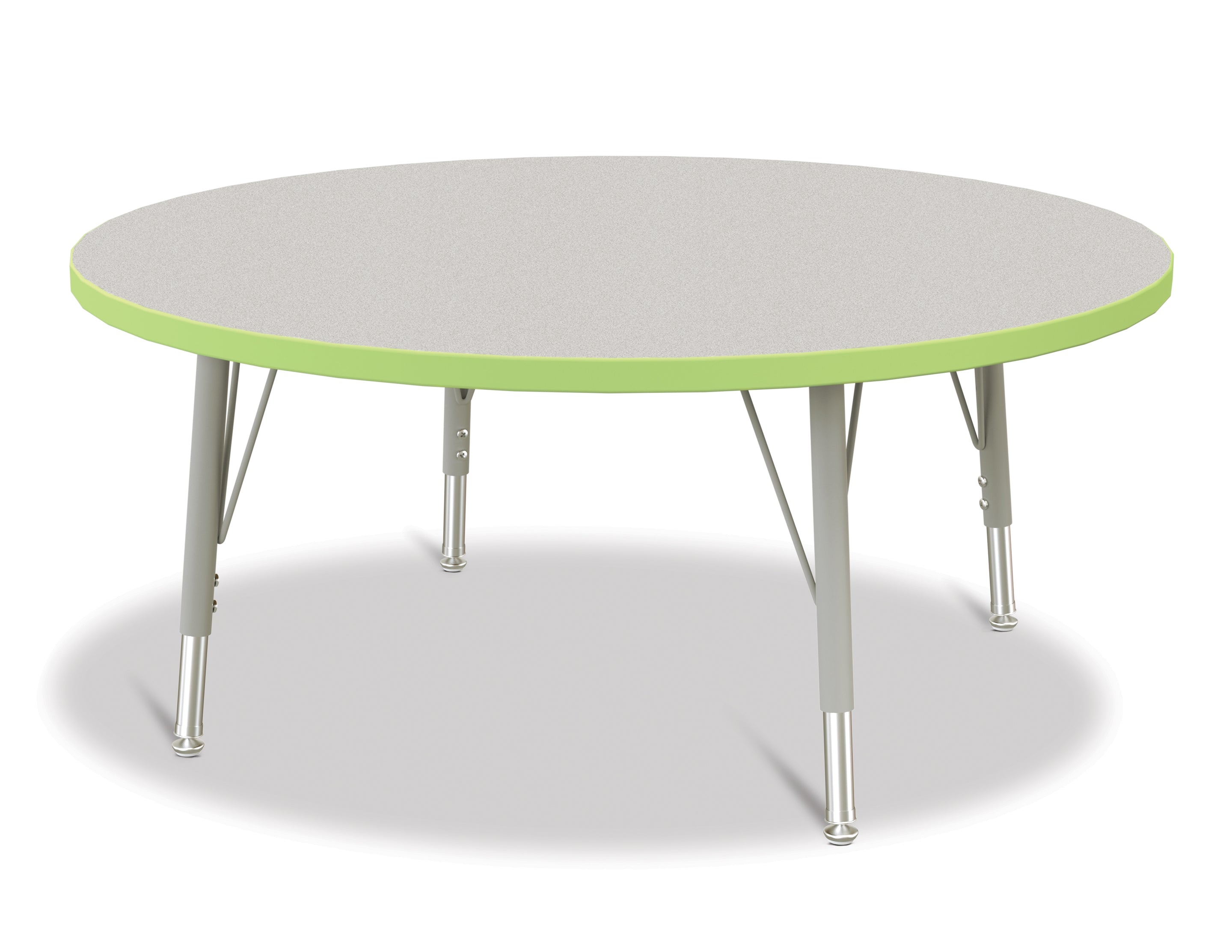 Berries® Round Activity Table - 42" Diameter, E-height - Freckled Gray/Key Lime/Gray