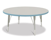 Berries® Round Activity Table - 42" Diameter, E-height - Freckled Gray/Coastal Blue/Gray