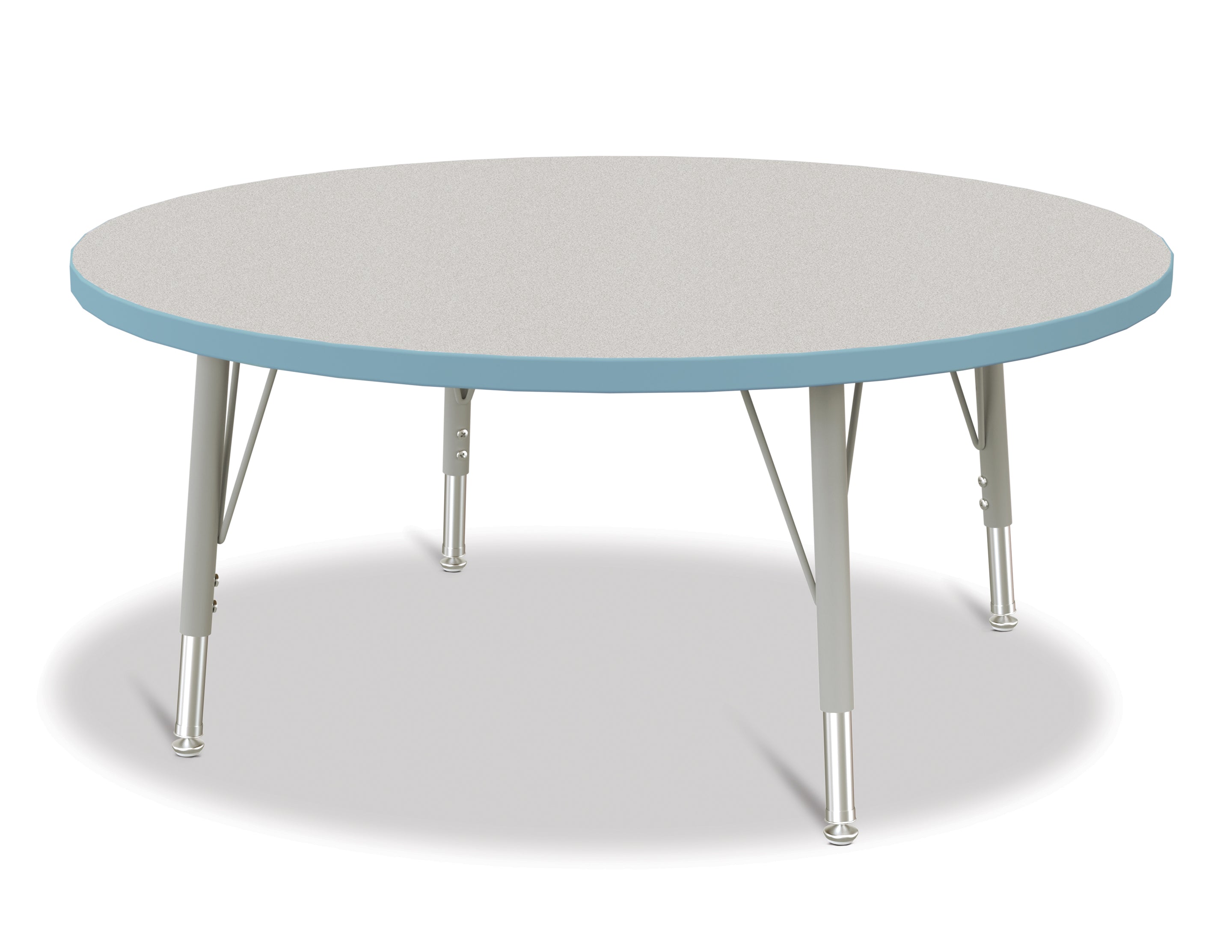 Berries® Round Activity Table - 42" Diameter, E-height - Freckled Gray/Coastal Blue/Gray
