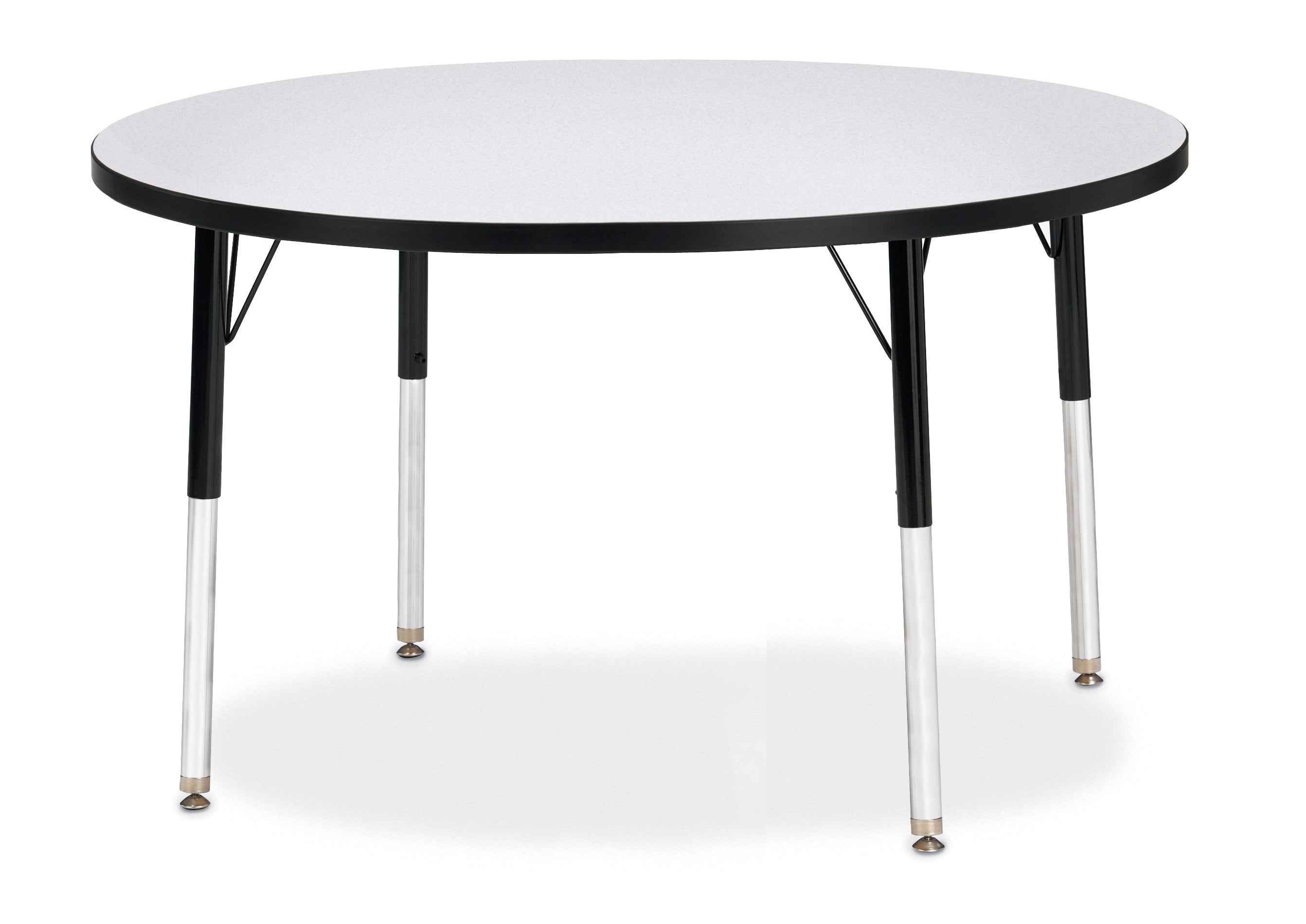 Berries® Round Activity Table - 42" Diameter, E-height - Freckled Gray/Black/Black