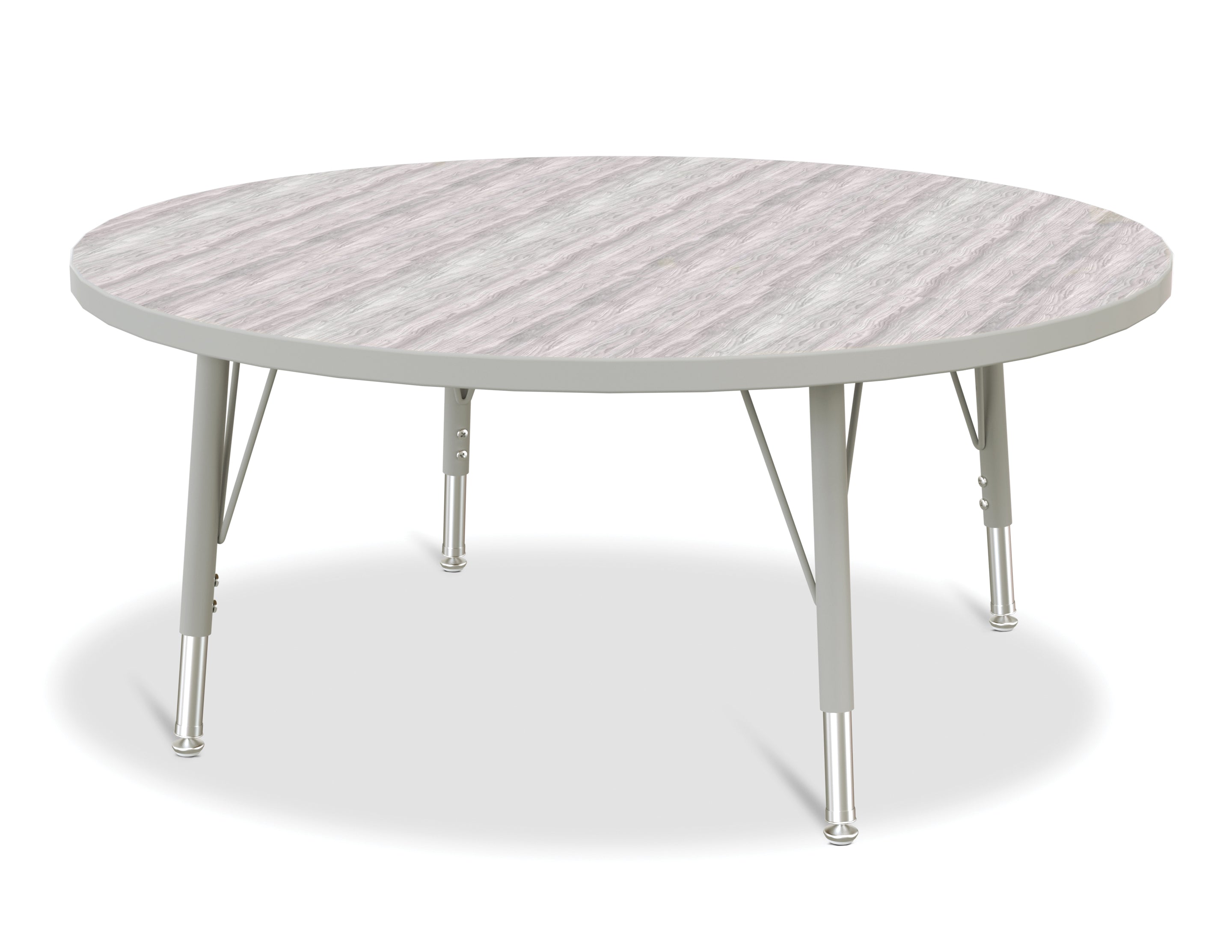 Berries® Round Activity Table - 42" Diameter, E-height - Driftwood Gray/Gray/Gray