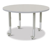 Berries® Round Activity Table - 42" Diameter, Mobile - Freckled Gray/Gray/Gray