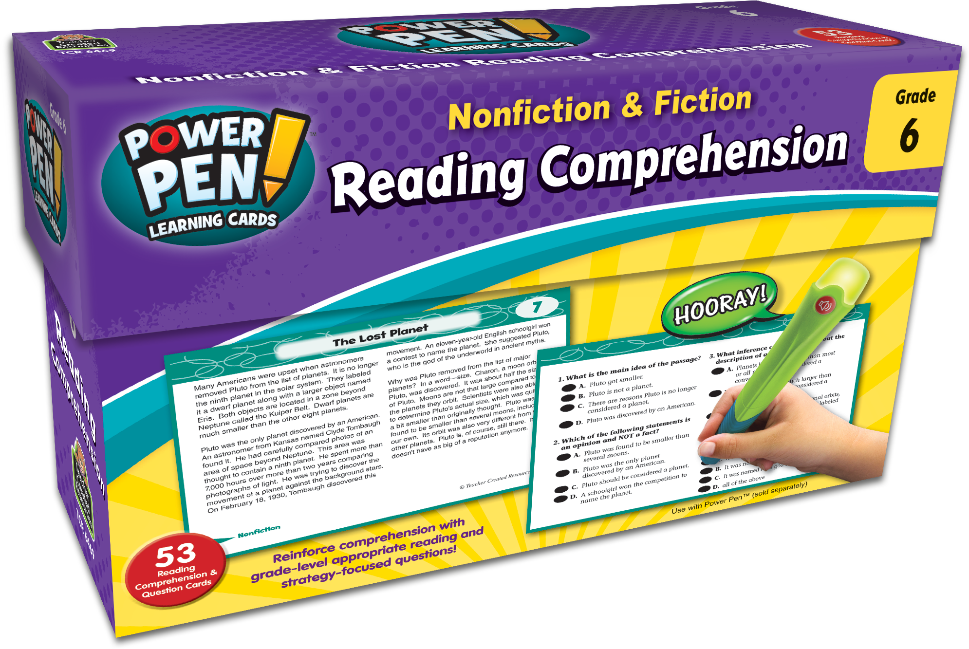 Power Pen® Learning Cards: Nonfiction & Fiction Reading Comprehension (Gr. 6)