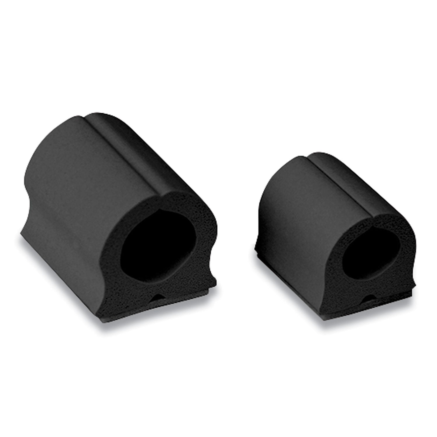 D-Wings Nail-Free Cord Clips, 12 Small 0.38", Six Large 0.5", Black, 18/pack
