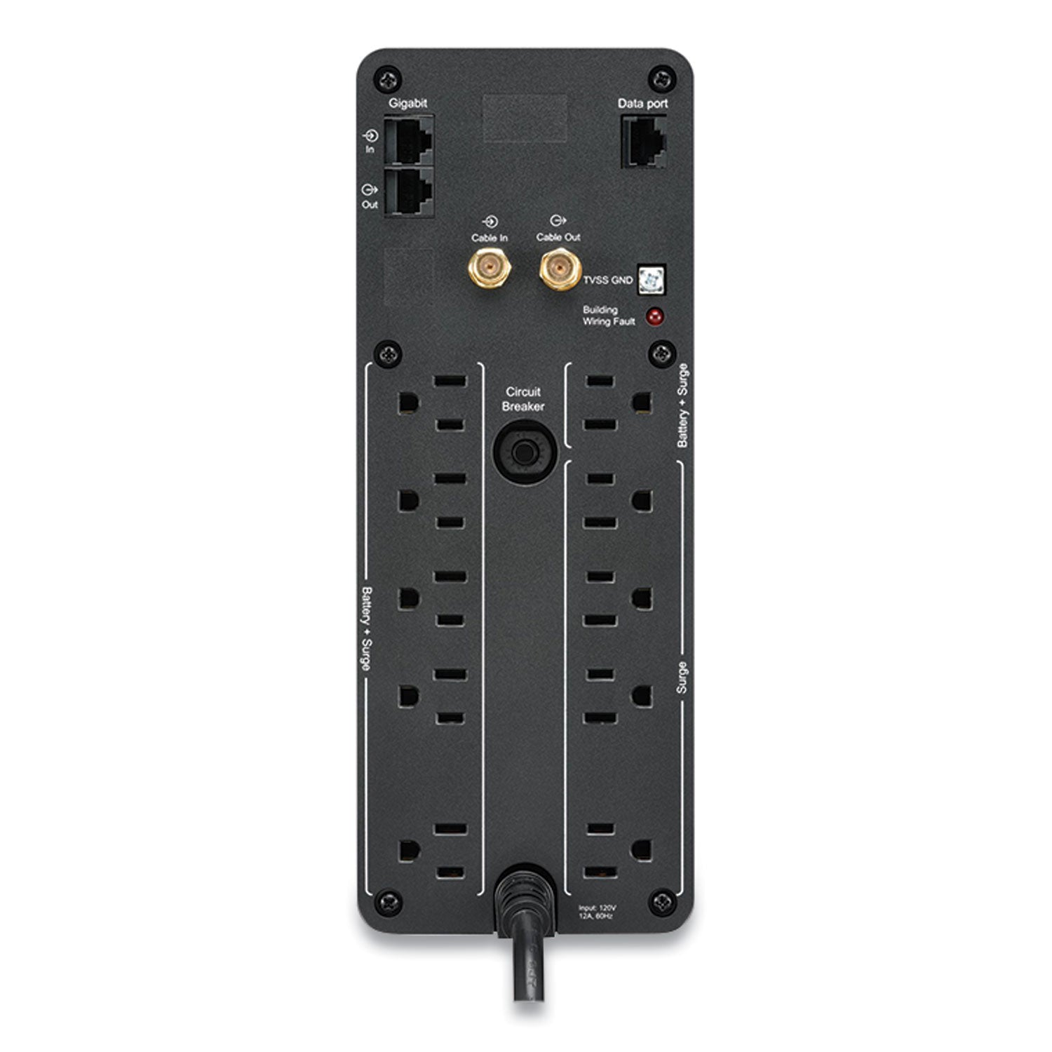 br1500ms back-ups pro br series sinewave battery backup system, 10 outlets, 1,500 va, 1,080 j