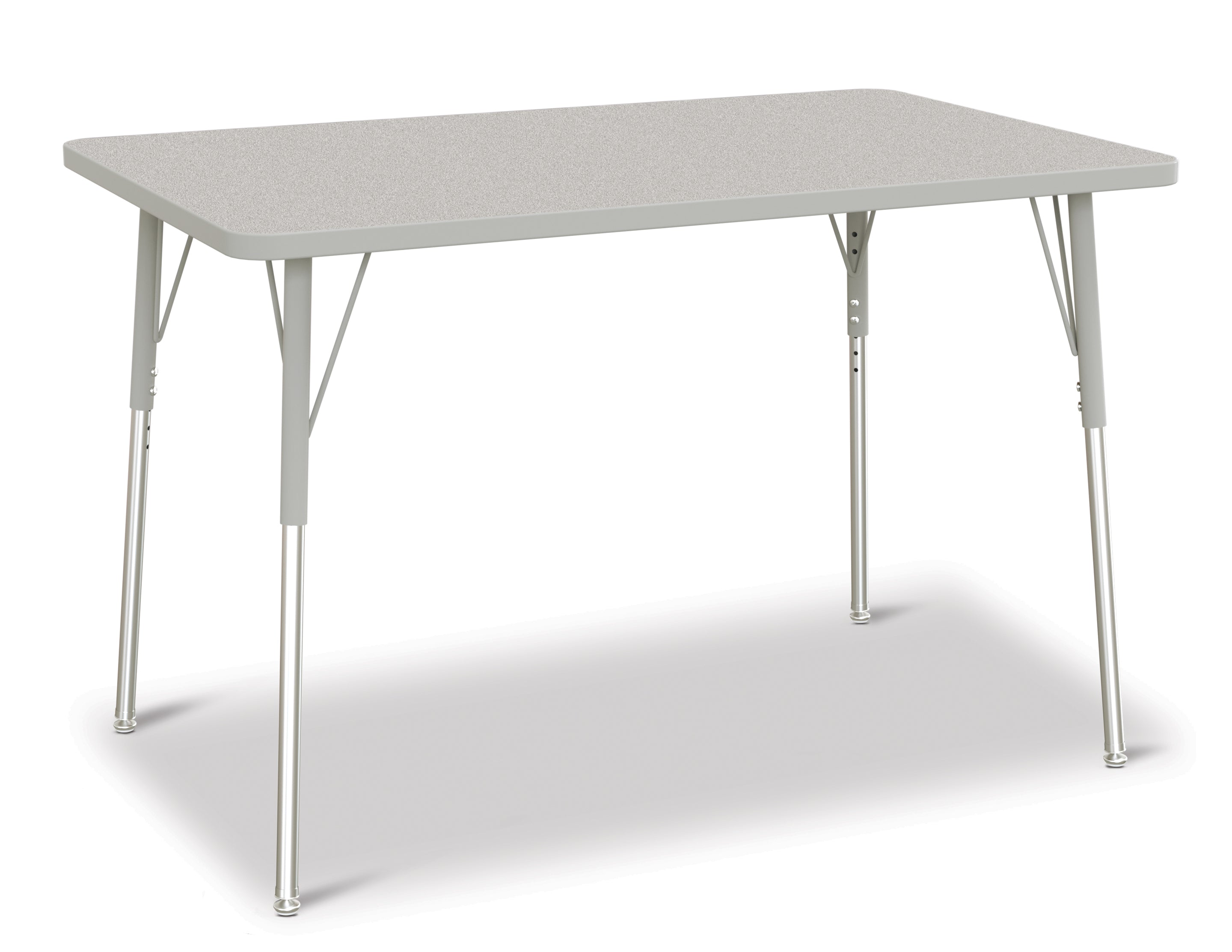 Berries® Rectangle Activity Table - 30" X 48", A-height - Freckled Gray/Gray/Gray