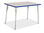 Berries® Rectangle Activity Table - 30" X 48", A-height - Freckled Gray/Blue/Gray
