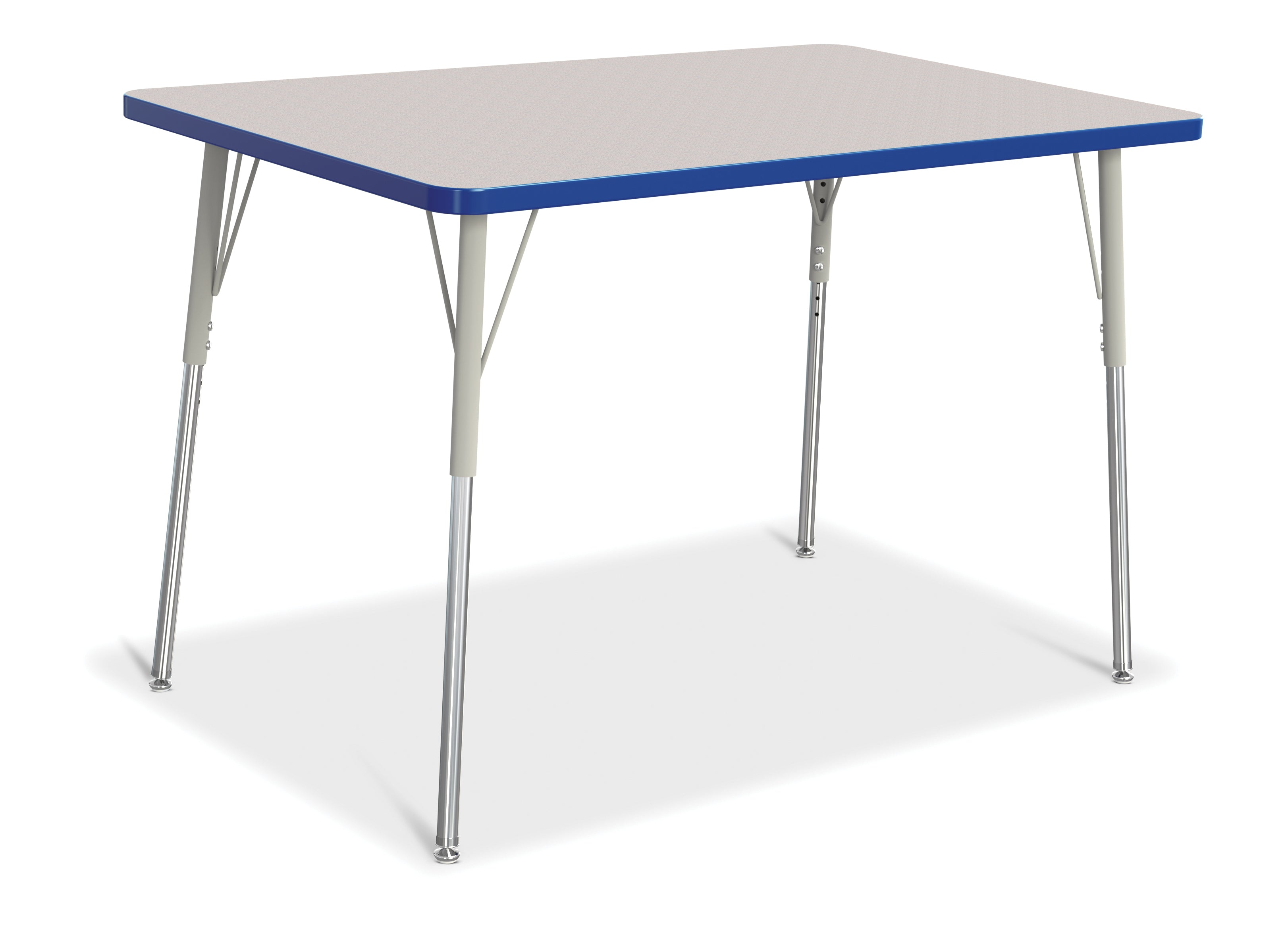 Berries® Rectangle Activity Table - 30" X 48", A-height - Freckled Gray/Blue/Gray