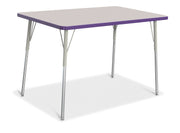 Berries® Rectangle Activity Table - 30" X 48", A-height - Freckled Gray/Purple/Gray