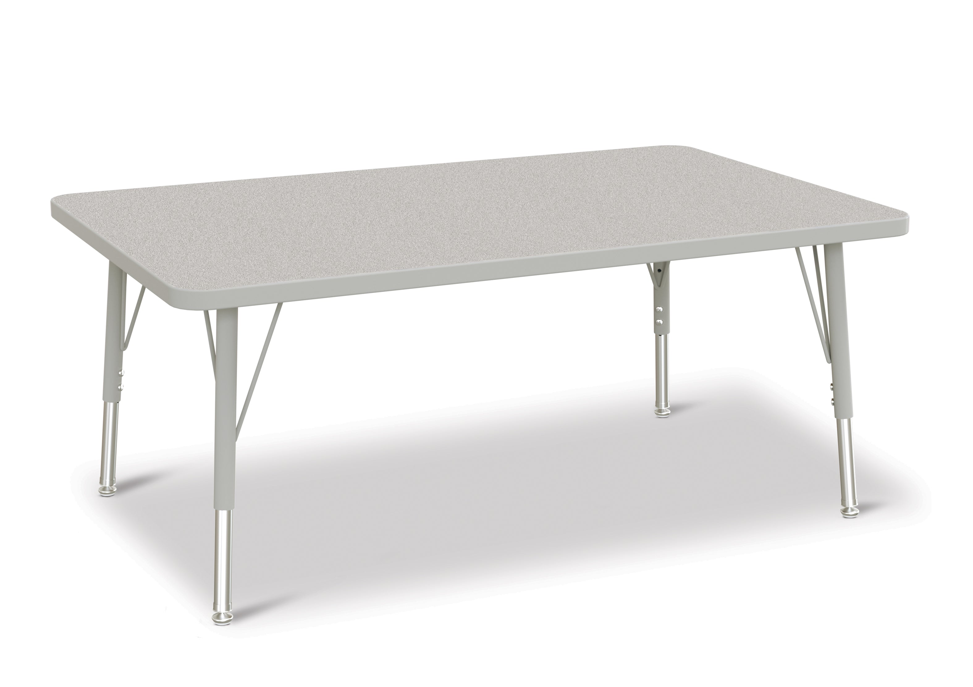 Berries® Rectangle Activity Table - 30" X 48", E-height - Freckled Gray/Gray/Gray