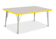 Berries® Rectangle Activity Table - 30" X 48", E-height - Freckled Gray/Yellow/Gray