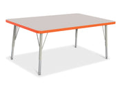 Berries® Rectangle Activity Table - 30" X 48", E-height - Freckled Gray/Orange/Gray