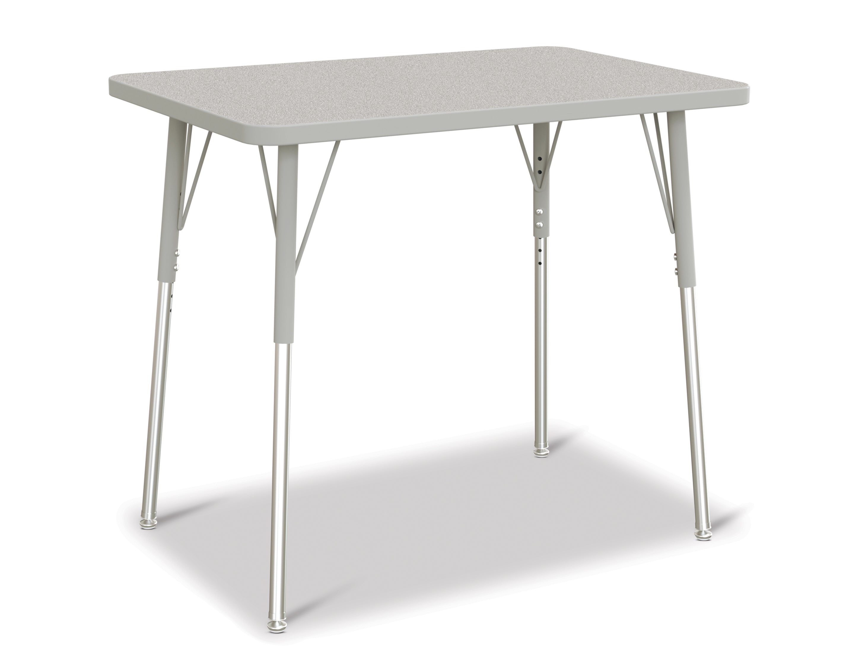 Berries® Rectangle Activity Table - 24" X 36", A-height - Freckled Gray/Gray/Gray