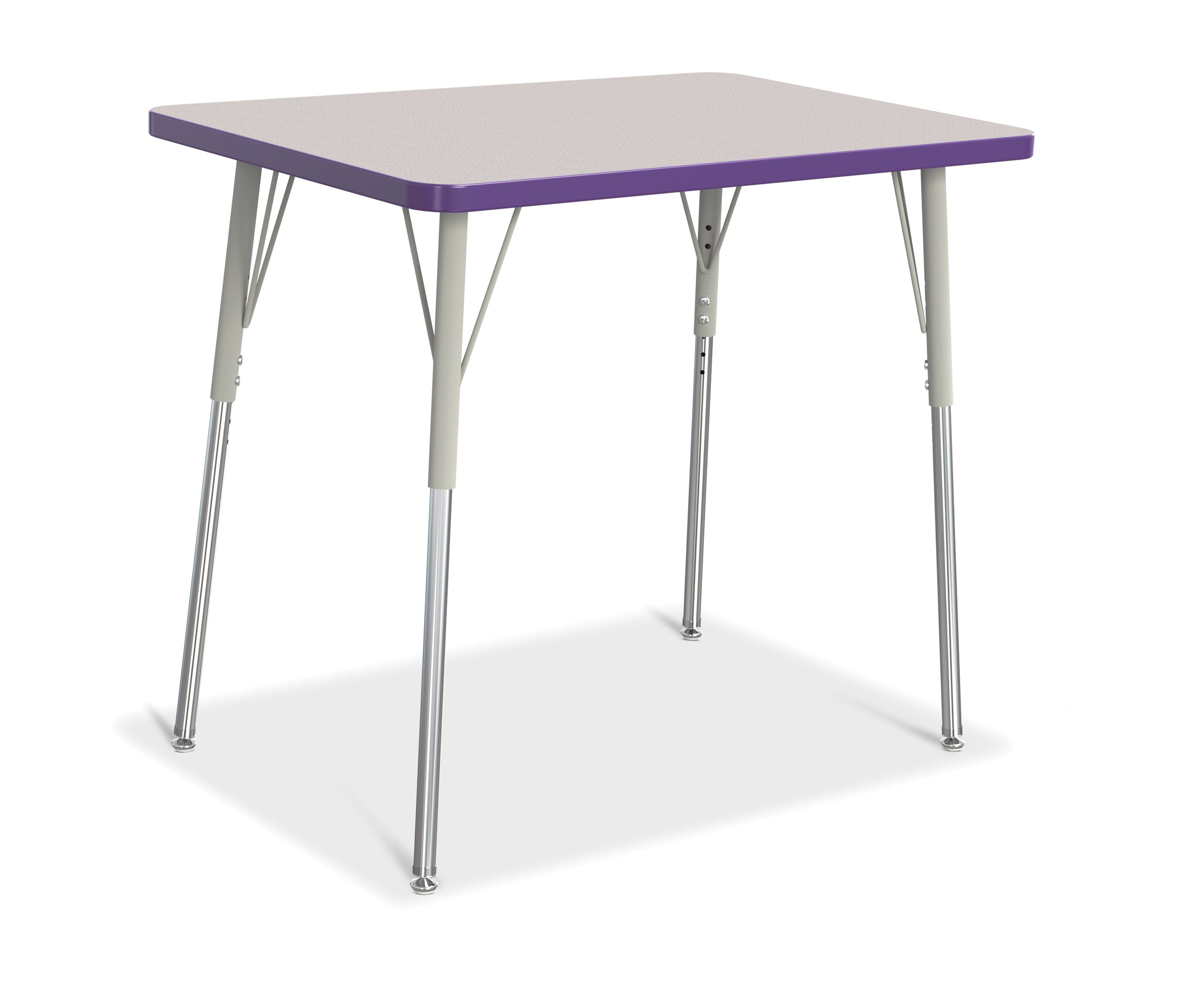 Berries® Rectangle Activity Table - 24" X 36", A-height - Freckled Gray/Purple/Gray