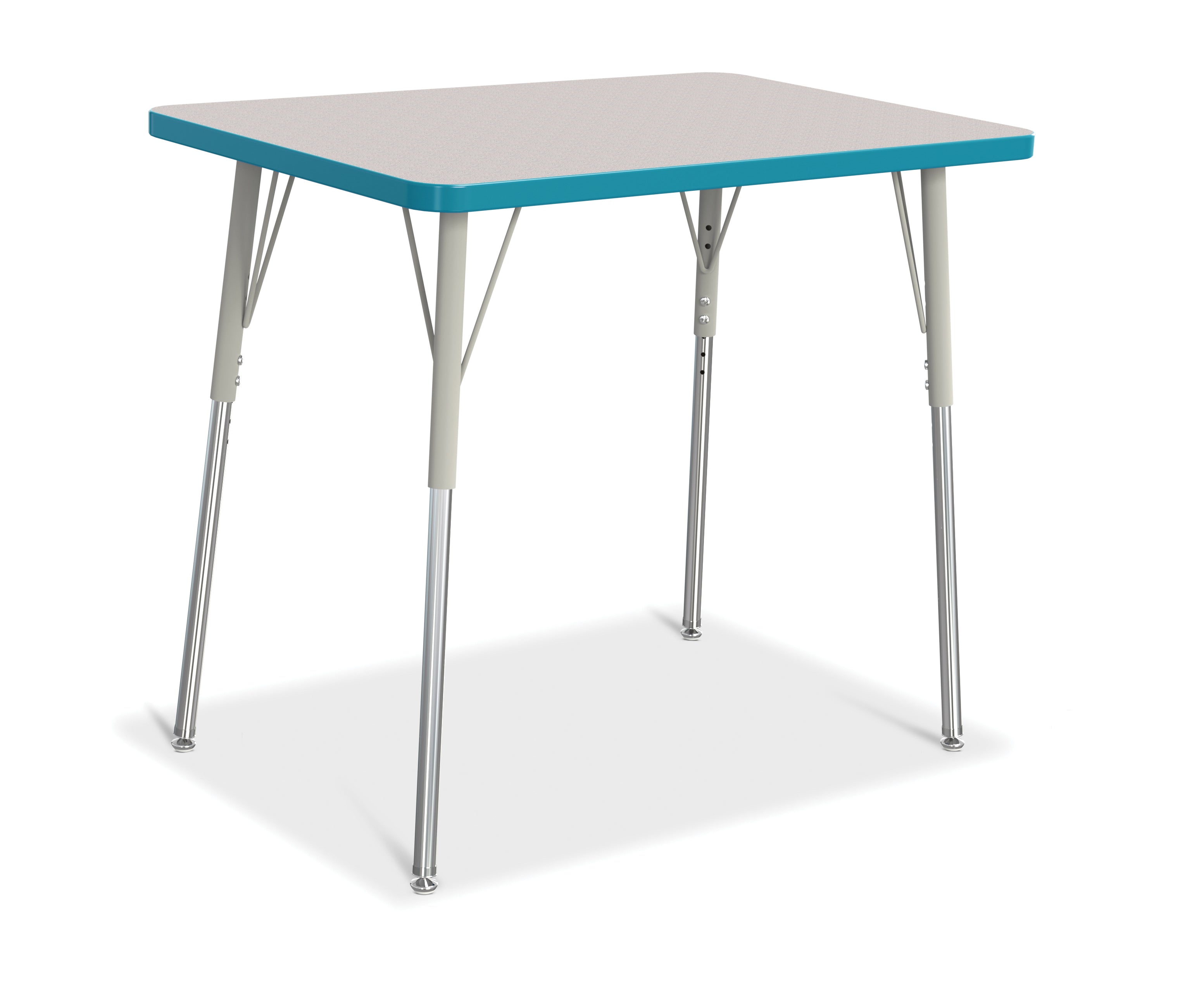 Berries® Rectangle Activity Table - 24" X 36", A-height - Freckled Gray/Teal/Gray