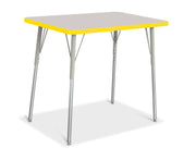 Berries® Rectangle Activity Table - 24" X 36", A-height - Freckled Gray/Yellow/Gray
