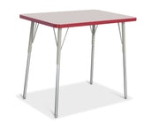 Berries® Rectangle Activity Table - 24" X 36", A-height - Freckled Gray/Red/Gray