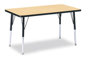 Berries® Rectangle Activity Table - 24" X 36", A-height - Maple/Black/Black