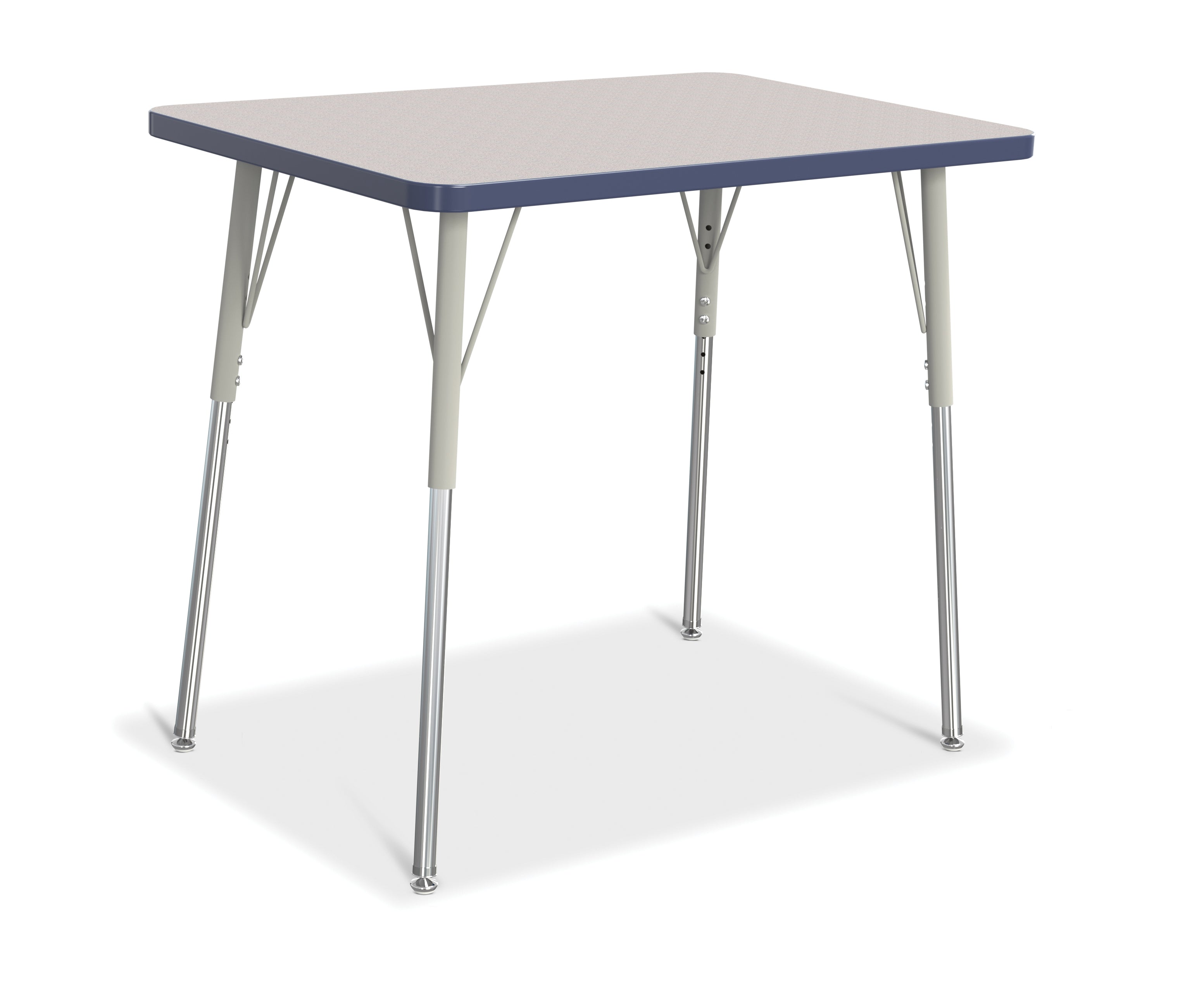 Berries® Rectangle Activity Table - 24" X 36", A-height - Freckled Gray/Navy/Gray