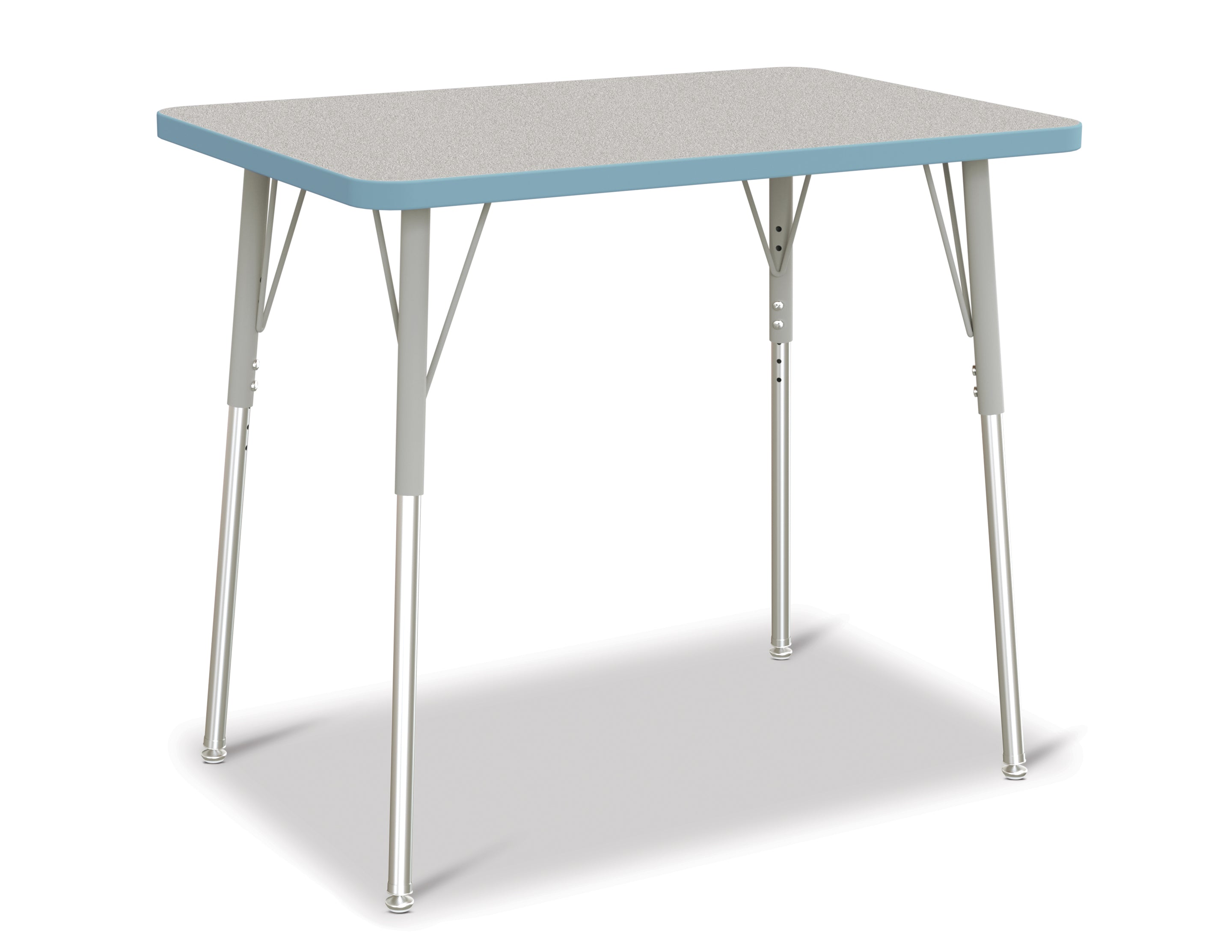 Berries® Rectangle Activity Table - 24" X 36", A-height - Freckled Gray/Coastal Blue/Gray