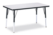 Berries® Rectangle Activity Table - 24" X 36", A-height - Freckled Gray/Black/Black