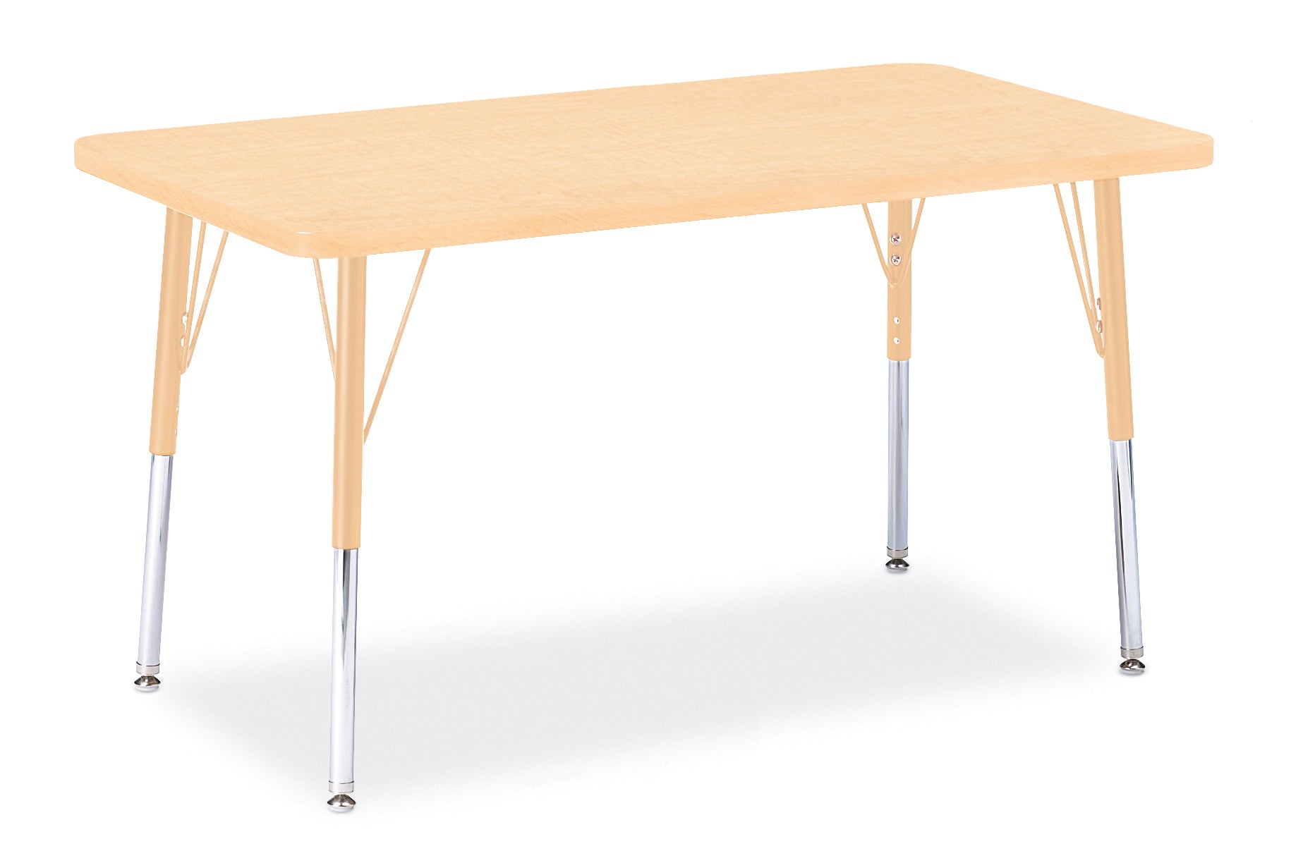 Berries® Rectangle Activity Table - 24" X 36", A-height - Maple/Maple/Camel