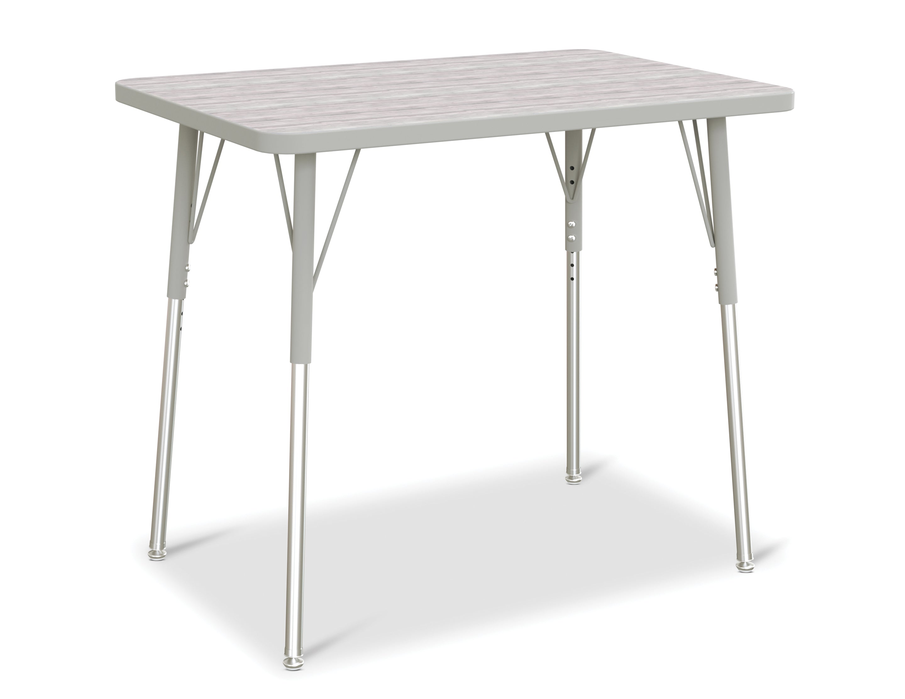 Berries® Rectangle Activity Table - 24" X 36", A-height - Driftwood Gray/Gray/Gray