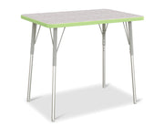 Berries® Rectangle Activity Table - 24" X 36", A-height - Driftwood Gray/Key Lime/Gray