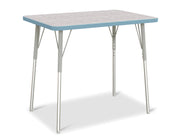 Berries® Rectangle Activity Table - 24" X 36", A-height - Driftwood Gray/Coastal Blue/Gray