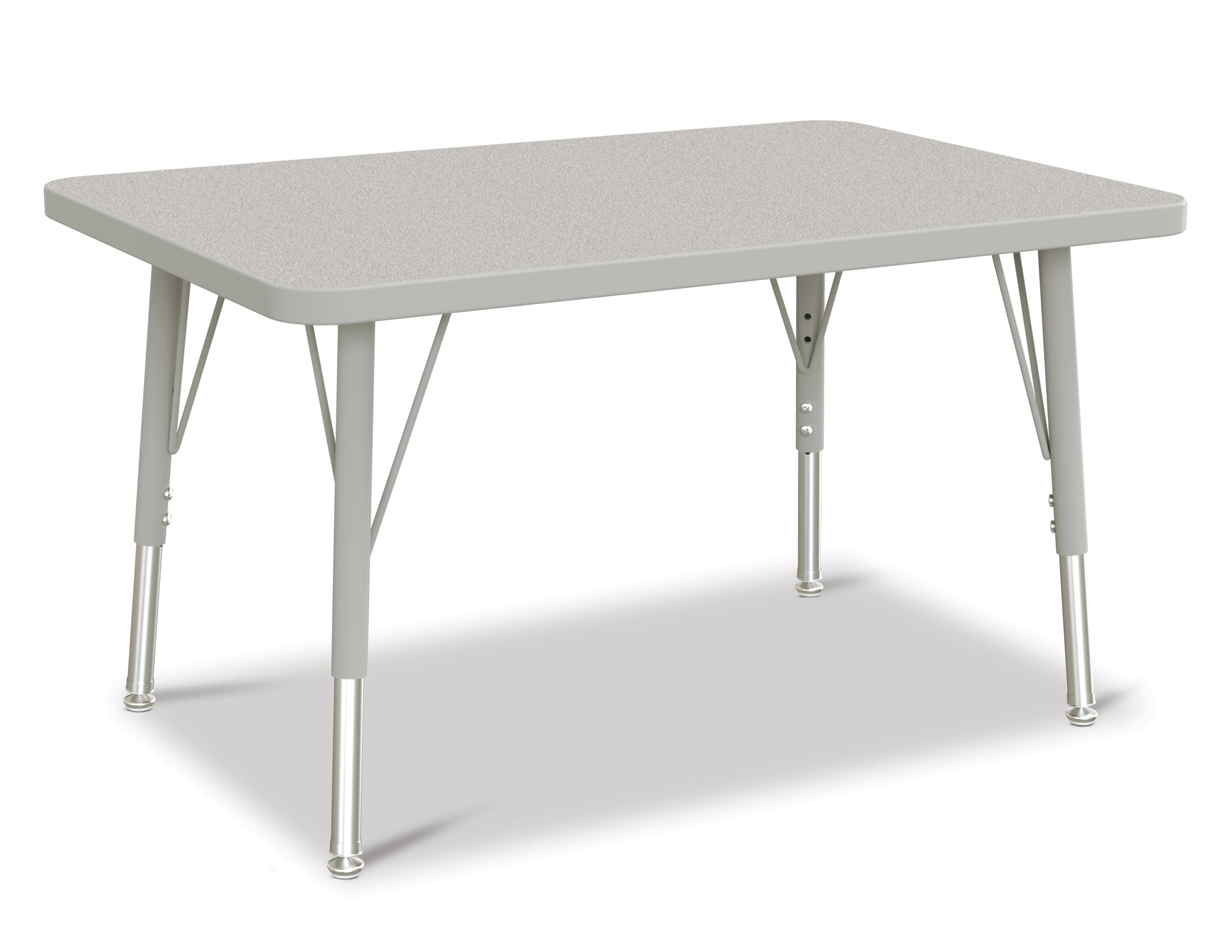 Berries® Rectangle Activity Table - 24" X 36", E-height - Freckled Gray/Gray/Gray