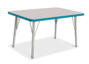 Berries® Rectangle Activity Table - 24" X 36", E-height - Freckled Gray/Teal/Gray