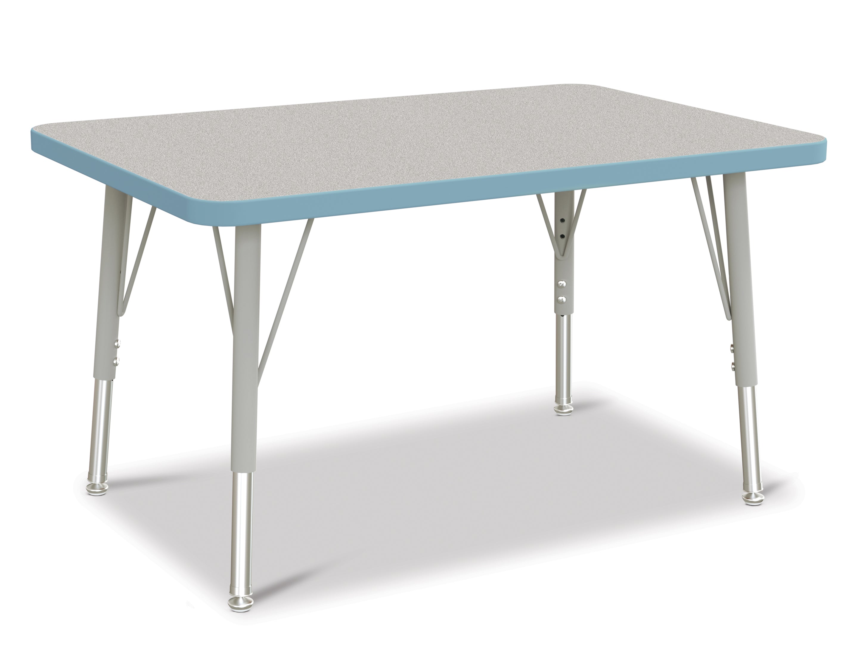 Berries® Rectangle Activity Table - 24" X 36", E-height - Freckled Gray/Coastal Blue/Gray