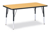 Berries® Rectangle Activity Table - 24" X 36", E-height - Oak/Black/Black