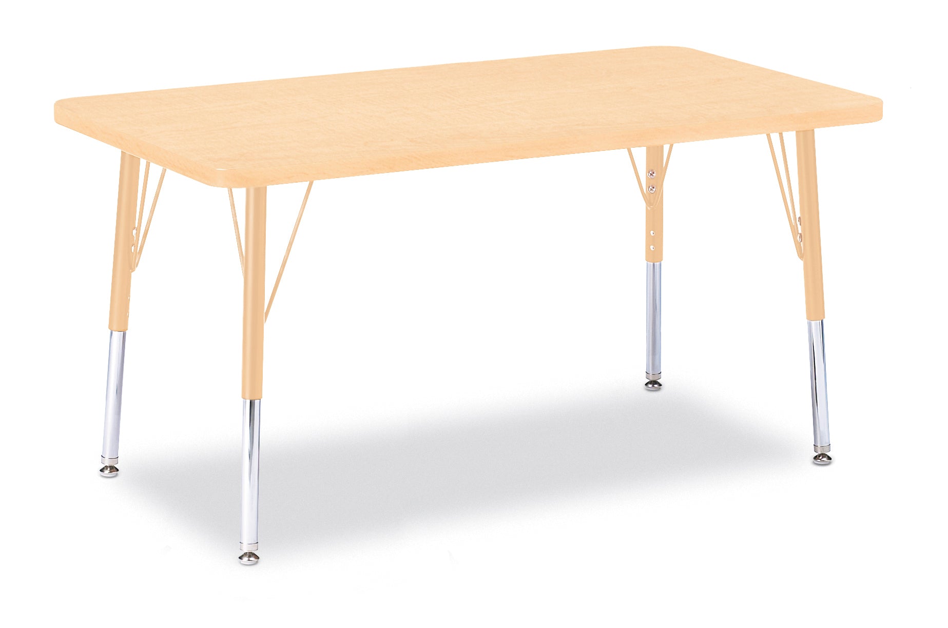 Berries® Rectangle Activity Table - 24" X 36", E-height - Maple/Maple/Camel
