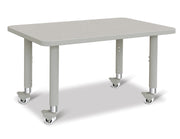 Berries® Rectangle Activity Table - 24" X 36", Mobile - Freckled Gray/Gray/Gray