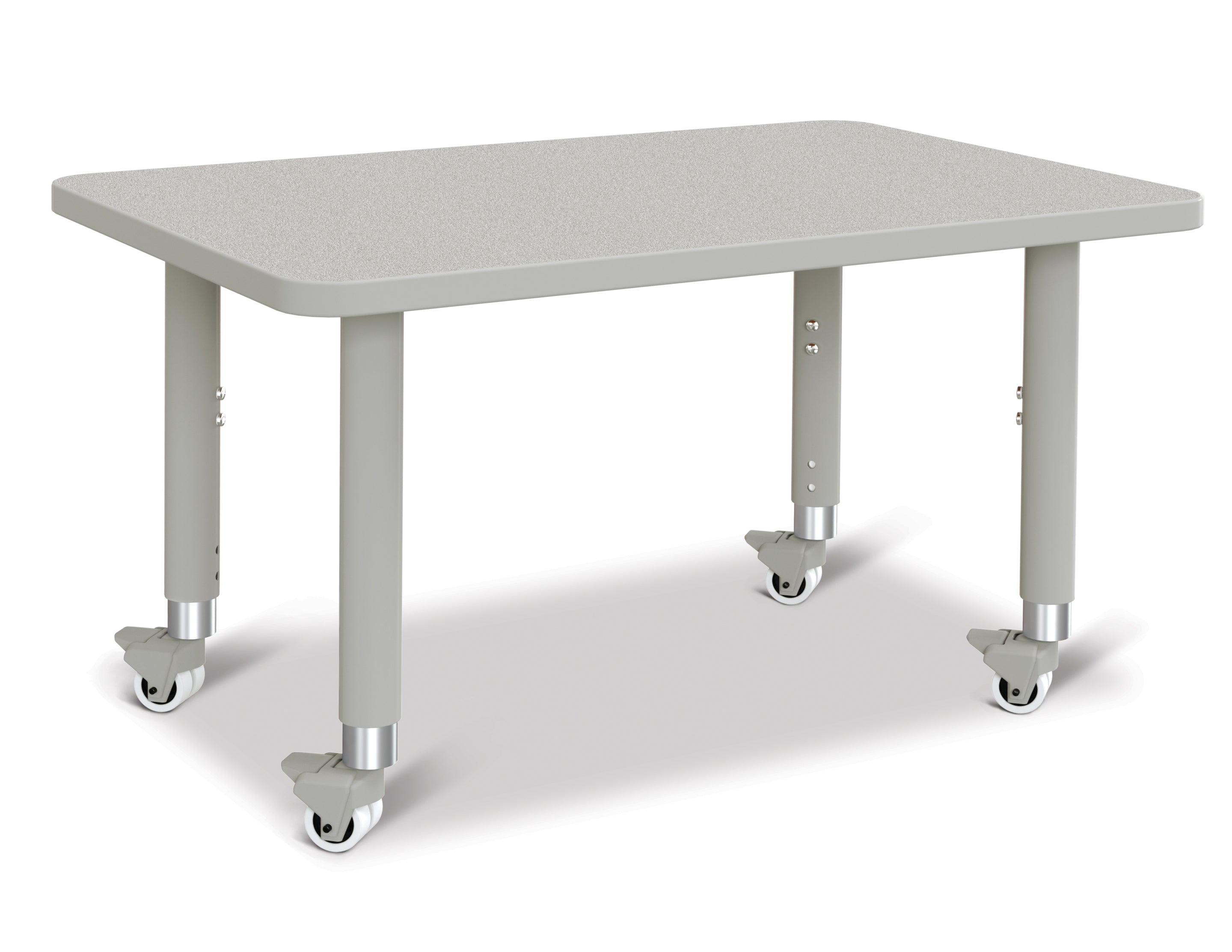 Berries® Rectangle Activity Table - 24" X 36", Mobile - Freckled Gray/Gray/Gray