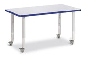 Berries® Rectangle Activity Table - 24" X 36", Mobile - Freckled Gray/Blue/Gray