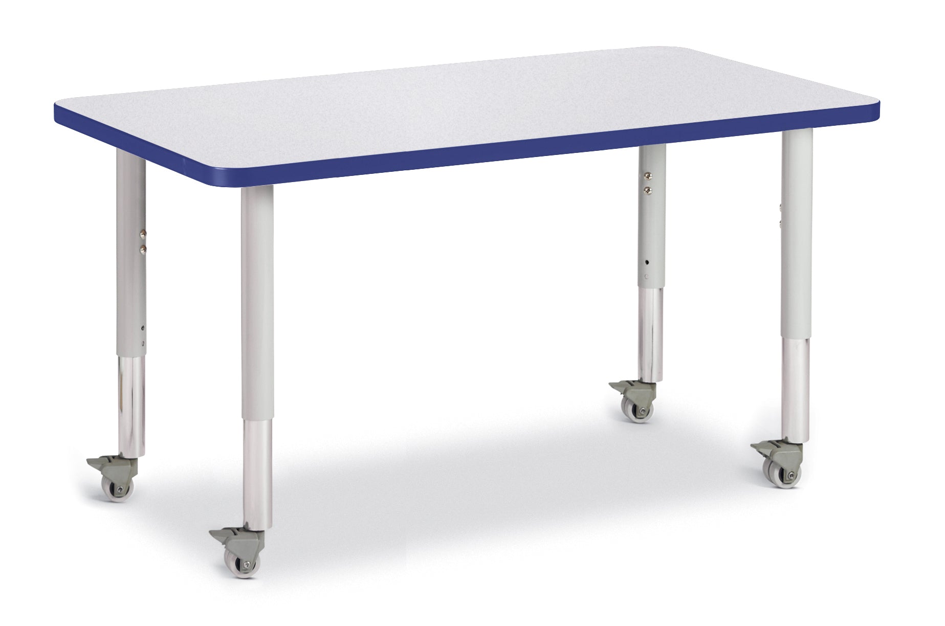 Berries® Rectangle Activity Table - 24" X 36", Mobile - Freckled Gray/Blue/Gray